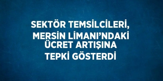 SEKTÖR TEMSİLCİLERİ, MERSİN LİMANI’NDAKİ ÜCRET ARTIŞINA TEPKİ GÖSTERDİ