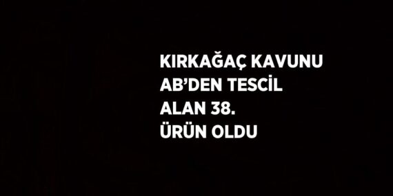 KIRKAĞAÇ KAVUNU AB’DEN TESCİL ALAN 38. ÜRÜN OLDU