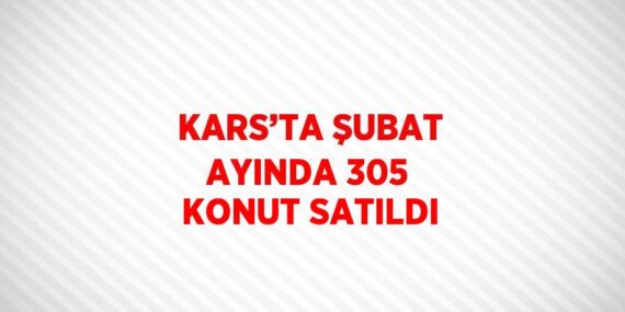KARS’TA ŞUBAT AYINDA 305 KONUT SATILDI