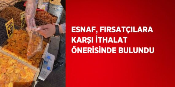 ESNAF, FIRSATÇILARA KARŞI İTHALAT ÖNERİSİNDE BULUNDU