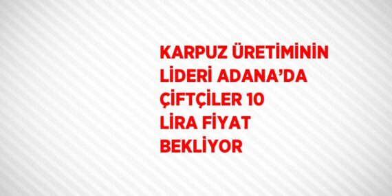 KARPUZ ÜRETİMİNİN LİDERİ ADANA’DA ÇİFTÇİLER 10 LİRA FİYAT BEKLİYOR