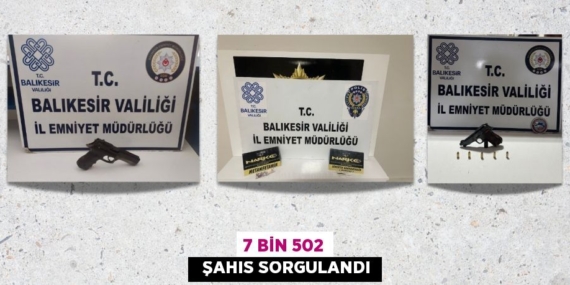 7 BİN 502   ŞAHIS SORGULANDI