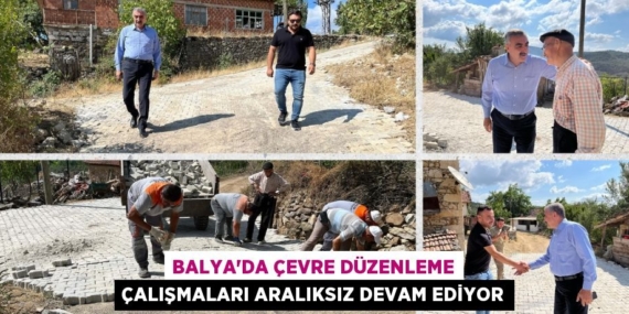 BALYA’DA ÇEVRE DÜZENLEME ÇALIŞMALARI ARALIKSIZ DEVAM EDİYOR