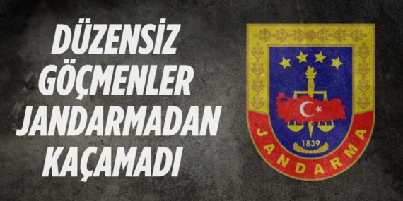 DÜZENSİZ GÖÇMENLER JANDARMADAN KAÇAMADI