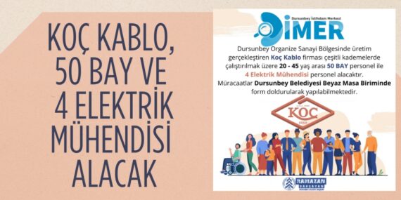 KOÇ KABLO, 50 BAY VE 4 ELEKTRİK MÜHENDİSİ ALACAK