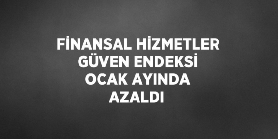 FİNANSAL HİZMETLER GÜVEN ENDEKSİ OCAK AYINDA AZALDI