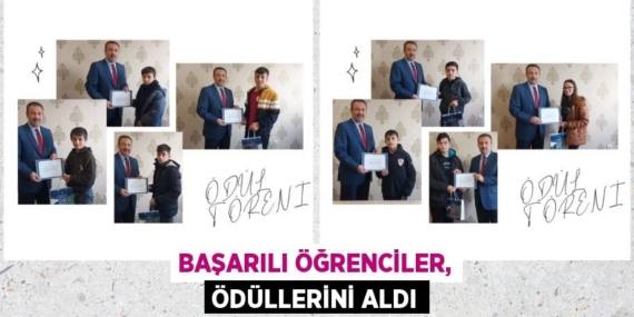 BAŞARILI ÖĞRENCİLER, ÖDÜLLERİNİ ALDI