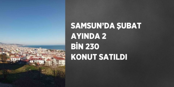 SAMSUN’DA ŞUBAT AYINDA 2 BİN 230 KONUT SATILDI