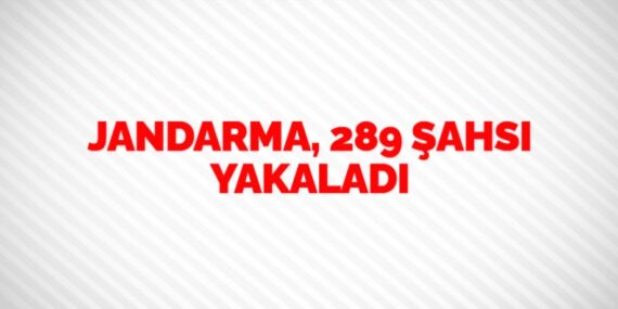 JANDARMA, 289 ŞAHSI YAKALADI