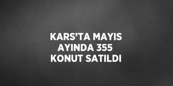 KARS’TA MAYIS AYINDA 355 KONUT SATILDI