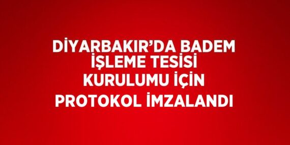 DİYARBAKIR’DA BADEM İŞLEME TESİSİ KURULUMU İÇİN PROTOKOL İMZALANDI