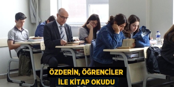 ÖZDERİN, ÖĞRENCİLER İLE KİTAP OKUDU