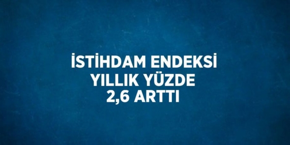 İSTİHDAM ENDEKSİ YILLIK YÜZDE 2,6 ARTTI