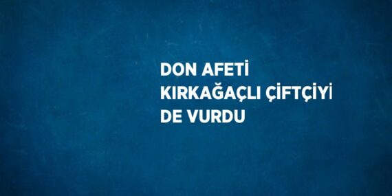 DON AFETİ KIRKAĞAÇLI ÇİFTÇİYİ DE VURDU
