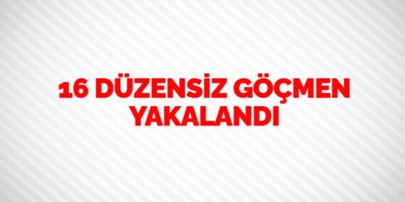 16 DÜZENSİZ GÖÇMEN YAKALANDI