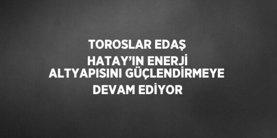 TOROSLAR EDAŞ HATAY’IN ENERJİ ALTYAPISINI GÜÇLENDİRMEYE DEVAM EDİYOR