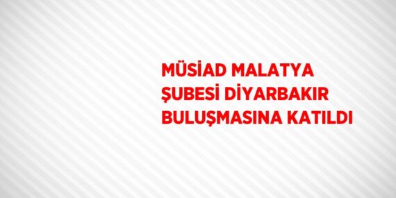 MÜSİAD MALATYA ŞUBESİ DİYARBAKIR BULUŞMASINA KATILDI