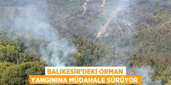 BALIKESİR’DEKİ ORMAN YANGININA MÜDAHALE SÜRÜYOR