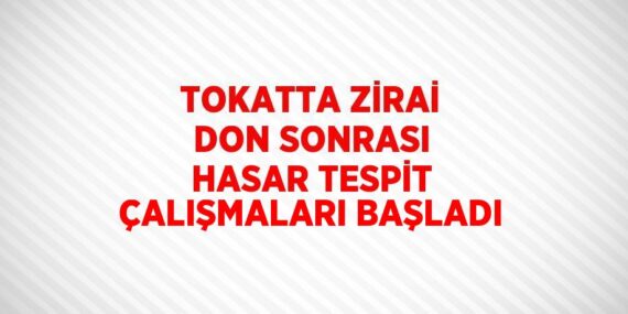TOKATTA ZİRAİ DON SONRASI HASAR TESPİT ÇALIŞMALARI BAŞLADI