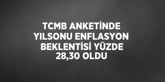TCMB ANKETİNDE YILSONU ENFLASYON BEKLENTİSİ YÜZDE 28,30 OLDU