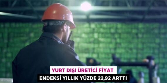 YURT DIŞI ÜRETİCİ FİYAT ENDEKSİ YILLIK YÜZDE 22,92 ARTTI