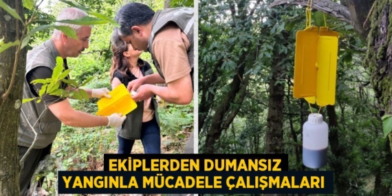 EKİPLERDEN DUMANSIZ YANGINLA MÜCADELE ÇALIŞMALARI