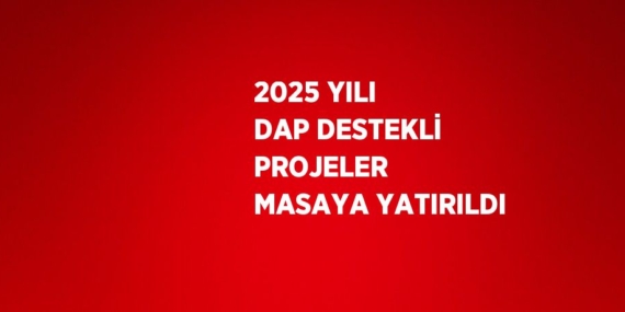 2025 YILI DAP DESTEKLİ PROJELER  MASAYA YATIRILDI