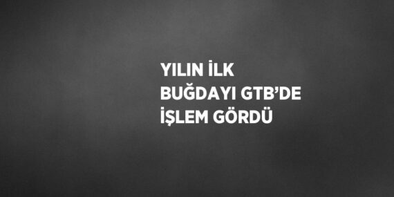 YILIN İLK BUĞDAYI GTB’DE İŞLEM GÖRDÜ