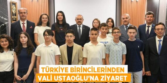 Türkiye birincilerinden Vali Ustaoğlu’na ziyaret