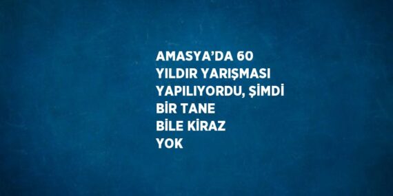 AMASYA’DA 60 YILDIR YARIŞMASI YAPILIYORDU, ŞİMDİ BİR TANE BİLE KİRAZ YOK