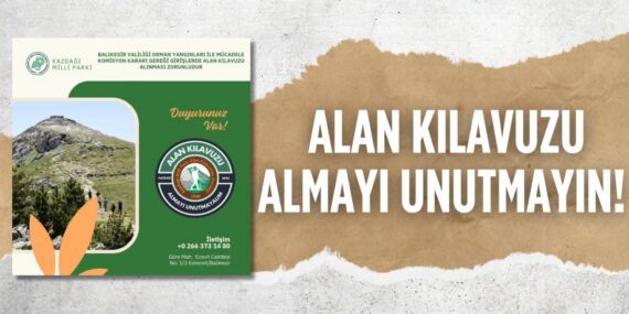 ALAN KILAVUZU ALMAYI UNUTMAYIN!