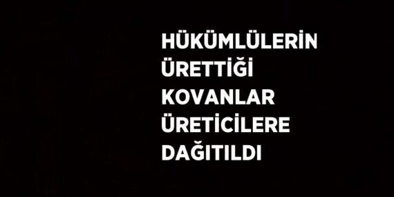 HÜKÜMLÜLERİN ÜRETTİĞİ KOVANLAR ÜRETİCİLERE DAĞITILDI