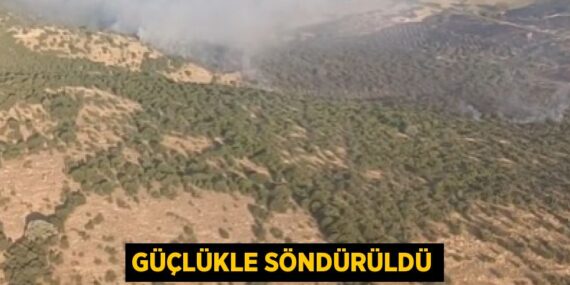 Güçlükle söndürüldü