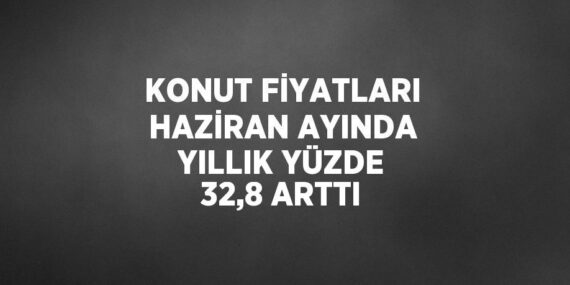 KONUT FİYATLARI HAZİRAN AYINDA YILLIK YÜZDE 32,8 ARTTI