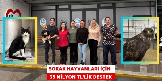 SOKAK HAYVANLARI İÇİN   35 MİLYON TL’LİK DESTEK