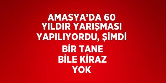 AMASYA’DA 60 YILDIR YARIŞMASI YAPILIYORDU, ŞİMDİ BİR TANE BİLE KİRAZ YOK