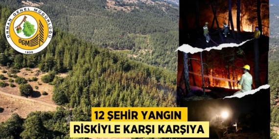 12 ŞEHİR YANGIN RİSKİYLE KARŞI KARŞIYA