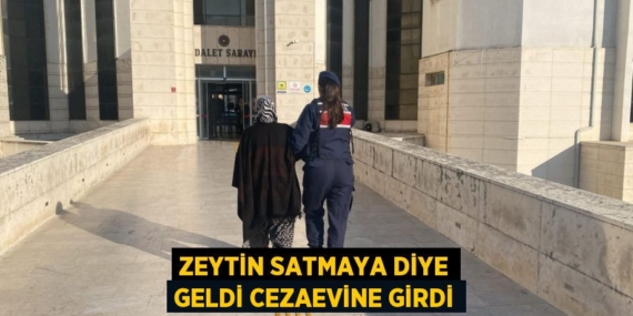 ZEYTİN SATMAYA DİYE GELDİ CEZAEVİNE GİRDİ