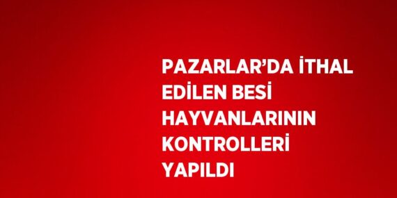 PAZARLAR’DA İTHAL EDİLEN BESİ HAYVANLARININ KONTROLLERİ YAPILDI