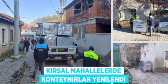 KIRSAL MAHALLELERDE KONTEYNIRLAR YENİLENDİ