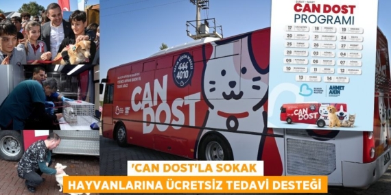 ‘CAN DOST’LA SOKAK HAYVANLARINA ÜCRETSİZ TEDAVİ DESTEĞİ