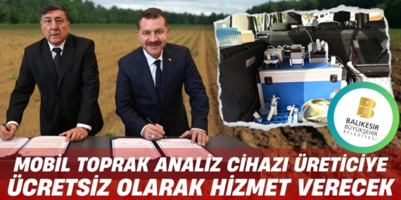 MOBİL TOPRAK ANALİZ CİHAZI ÜRETİCİYE ÜCRETSİZ OLARAK HİZMET VERECEK