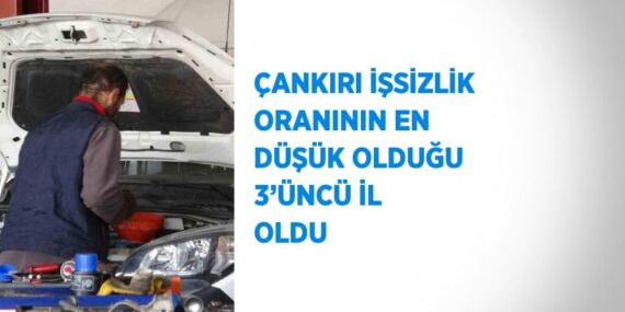 ÇANKIRI İŞSİZLİK ORANININ EN DÜŞÜK OLDUĞU 3’ÜNCÜ İL OLDU