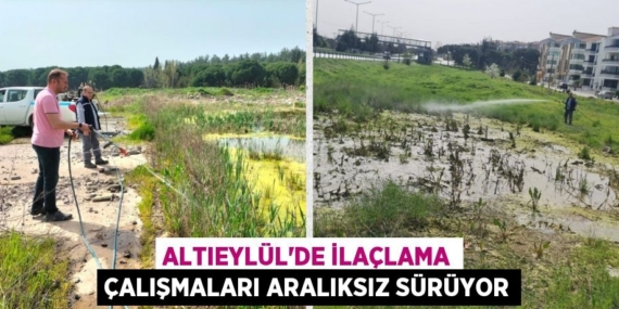 ALTIEYLÜL’DE İLAÇLAMA ÇALIŞMALARI ARALIKSIZ SÜRÜYOR