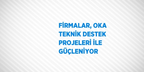 FİRMALAR, OKA TEKNİK DESTEK PROJELERİ İLE GÜÇLENİYOR