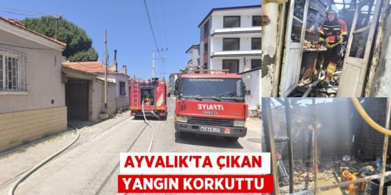 Ayvalık’ta çıkan yangın korkuttu