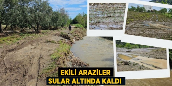 EKİLİ ARAZİLER SULAR ALTINDA KALDI