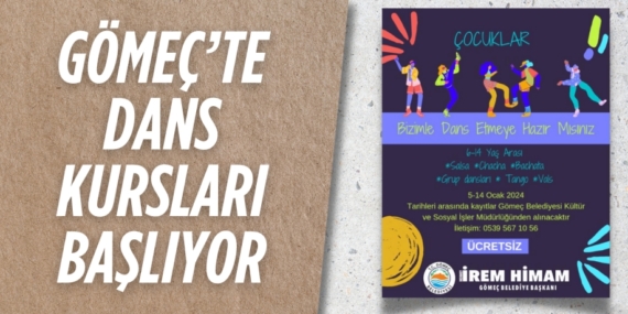 GÖMEÇ’TE DANS  KURSLARI BAŞLIYOR