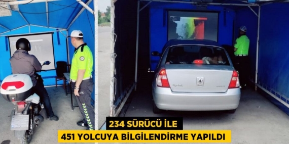 234 SÜRÜCÜ İLE 451 YOLCUYA BİLGİLENDİRME YAPILDI
