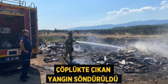 Çöplükte çıkan yangın söndürüldü